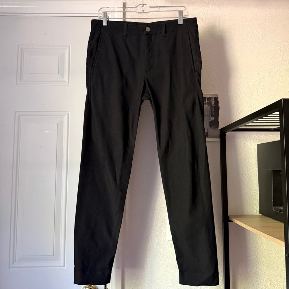 OUTLIER black stretch nylon slim straight leg‎ cropped pants